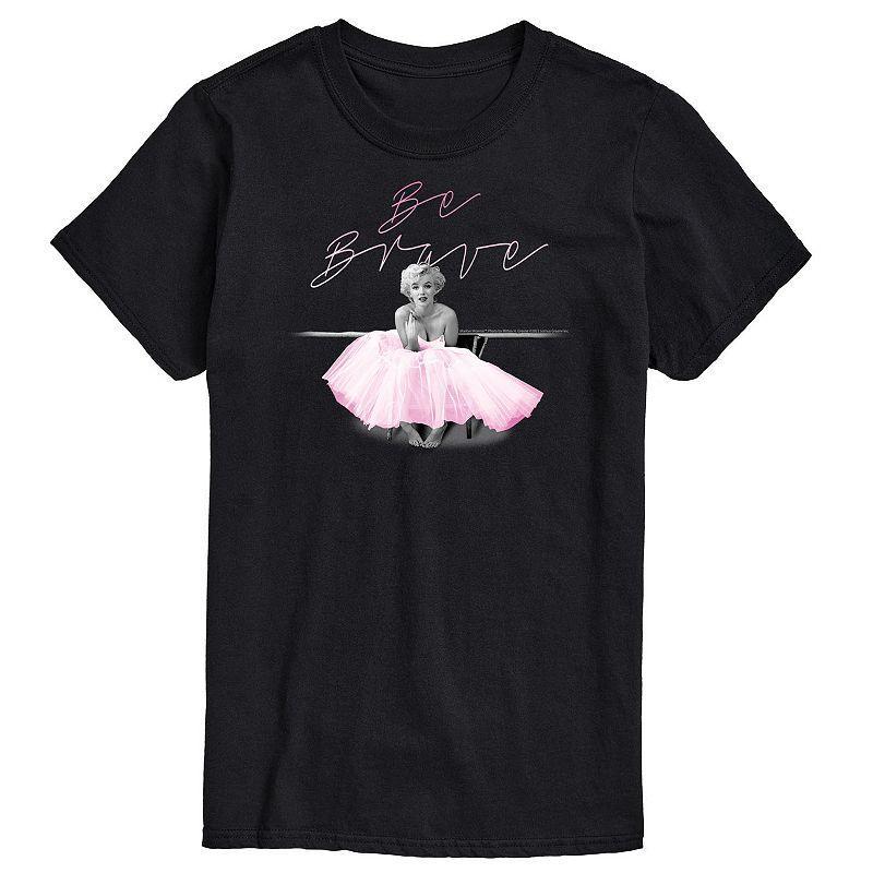 Big & Tall Marilyn Monroe Be Brave Tee, Men's, Size: XL Tall, Black Product Image