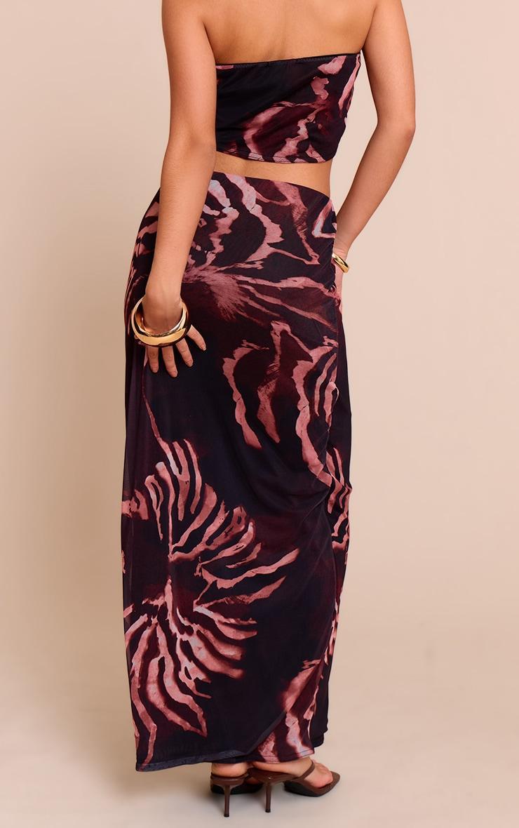 Brown Zebra Print Maxi Skirt Product Image