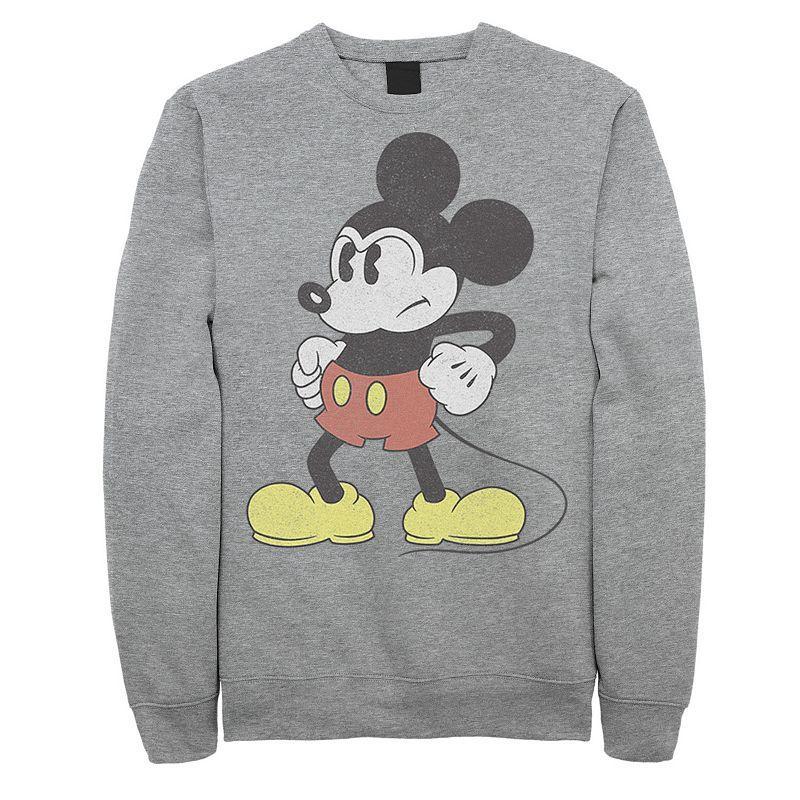 Disney's Mickey & Friends Mickey Mouse Men's Retro Grumpy Sweatshirt, Size: Large, White Product Image