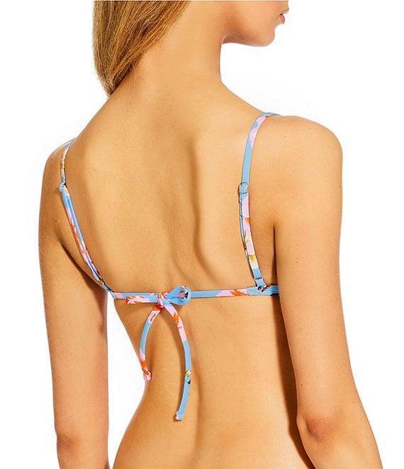 GB Bella Flora Scrunchie Textured Extra High Leg Scoop Front Swim Bottom Product Image