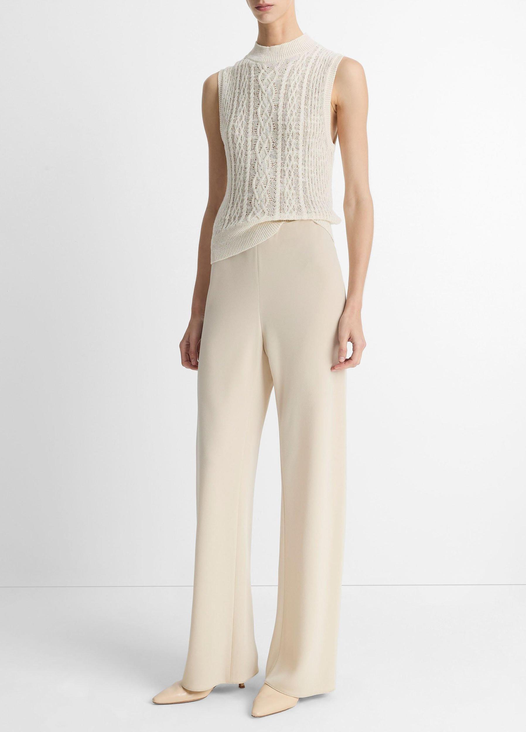 High-Waist Crepe Bias Pant Product Image