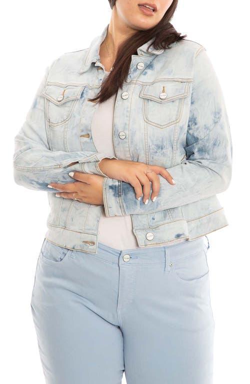 Womens Tie-Dye Denim Jacket Product Image