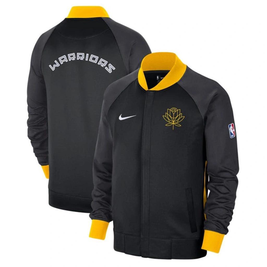 NIKE Men's  Black, Yellow Golden State Warriors 2022, 23 City Edition Showtime Thermaflex Full-zip Ja In Black,yellow Product Image