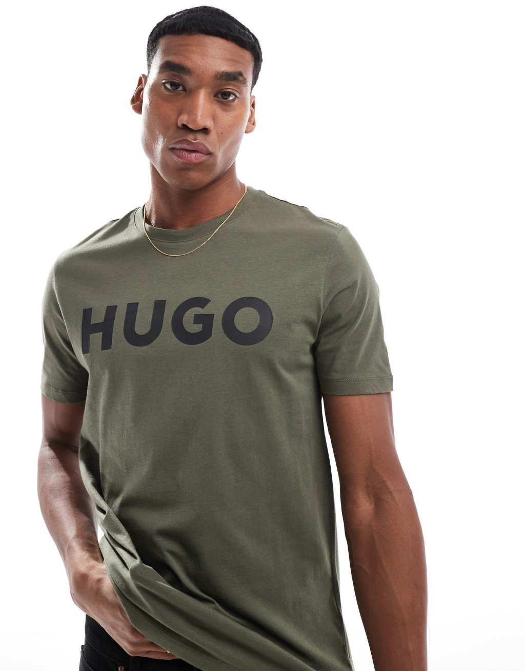 HUGO Red dulivio t-shirt in khaki Product Image