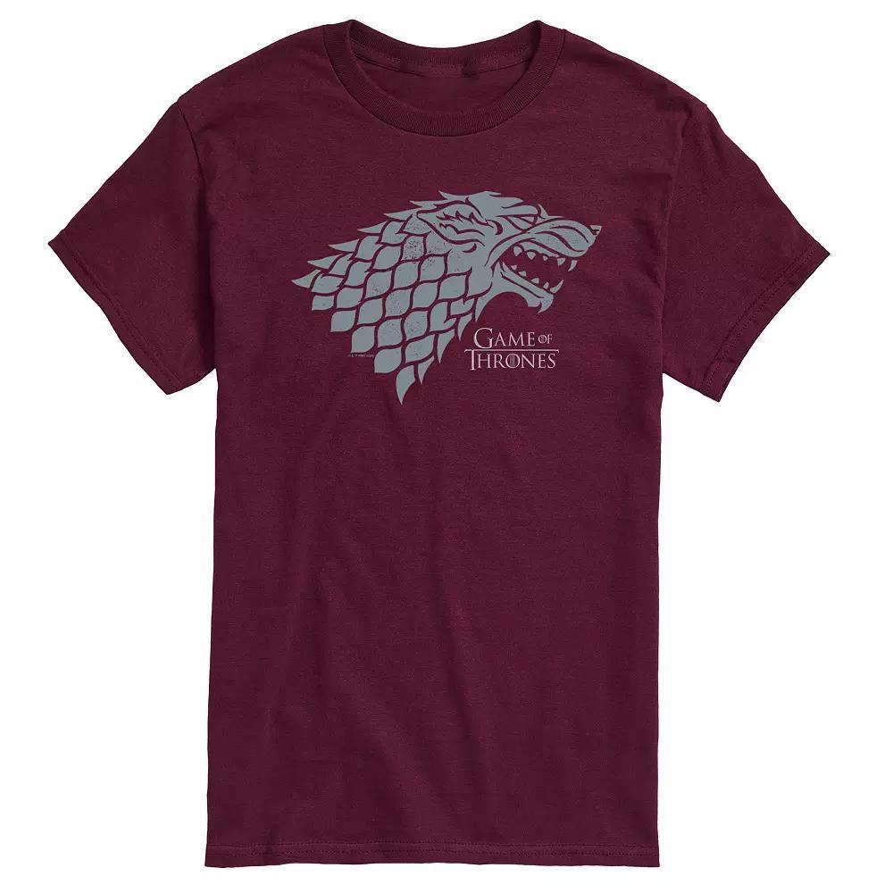 Men's Game Of Thrones Stark Wolf Head Graphic Tee, Size: XXL, Blue Product Image