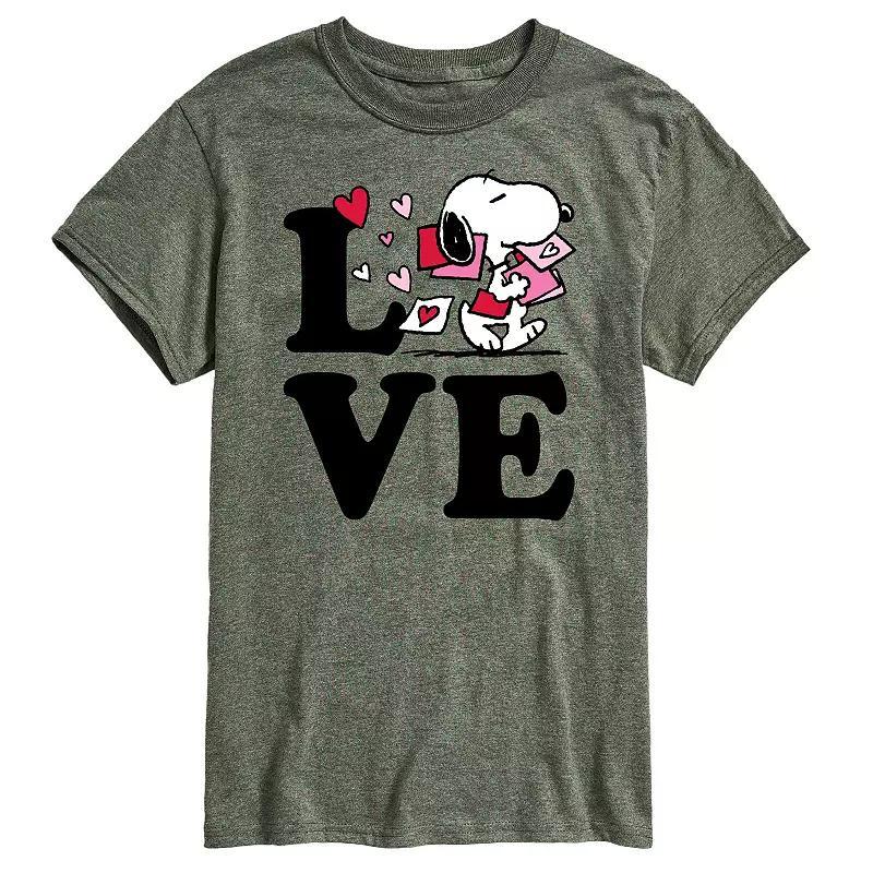 Big & Tall Peanuts Love Snoopy Tee, Men's,  Product Image