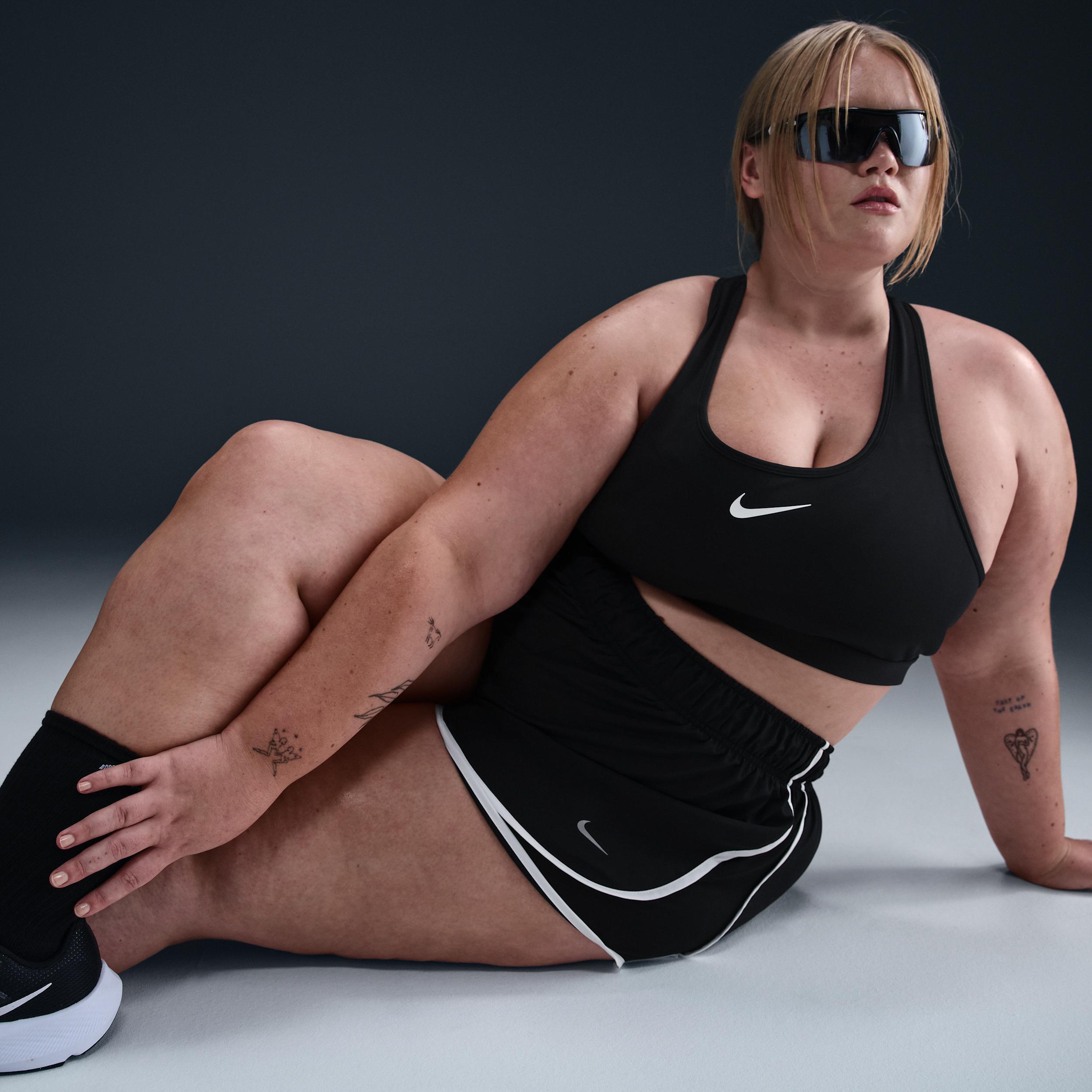 Nike Womens Tempo Dri-FIT Mid-Rise 3 Brief-Lined Running Shorts (Plus Size) | HM6098-010 Product Image