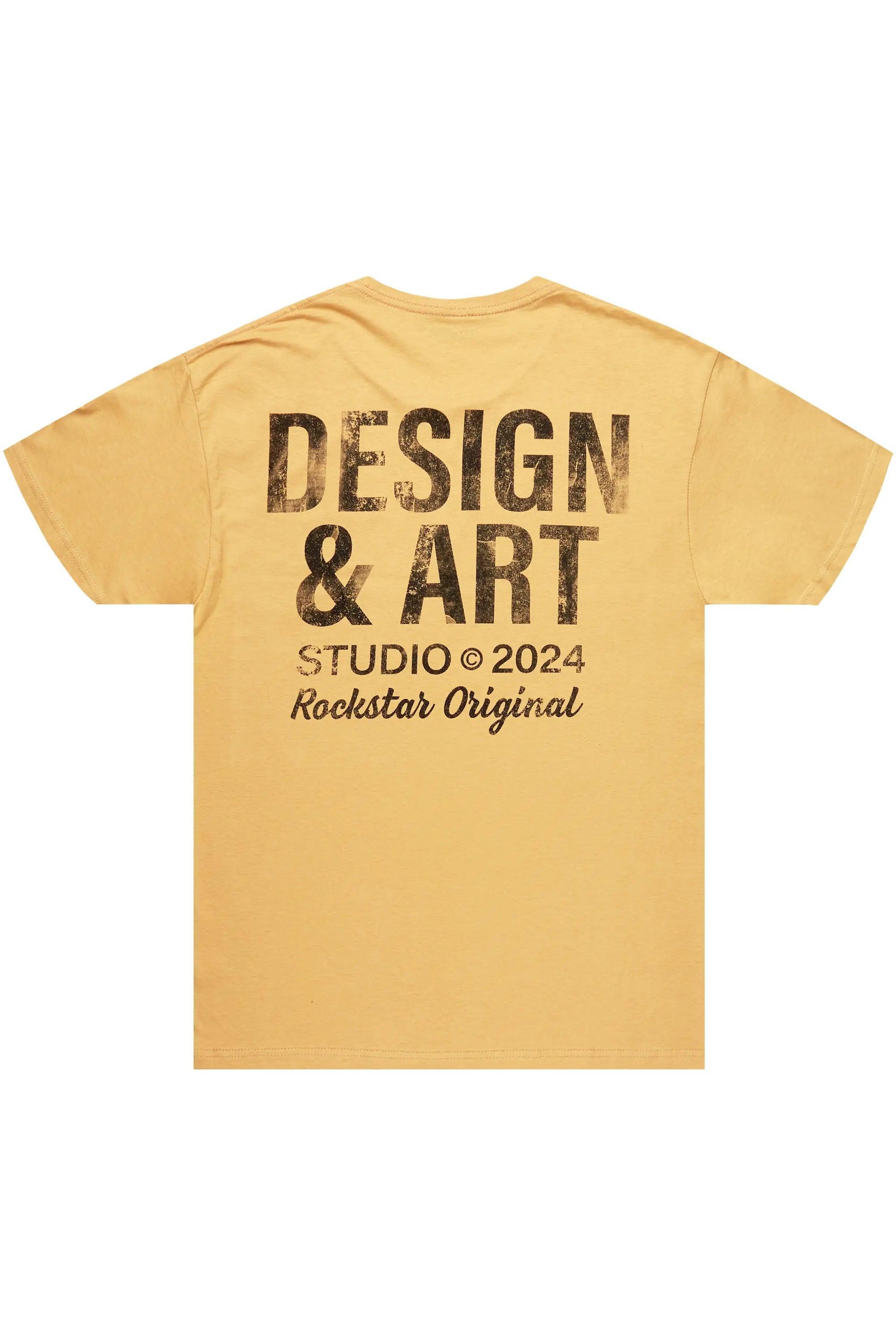 Mancha Beige/Black Graphic T-Shirt Male Product Image