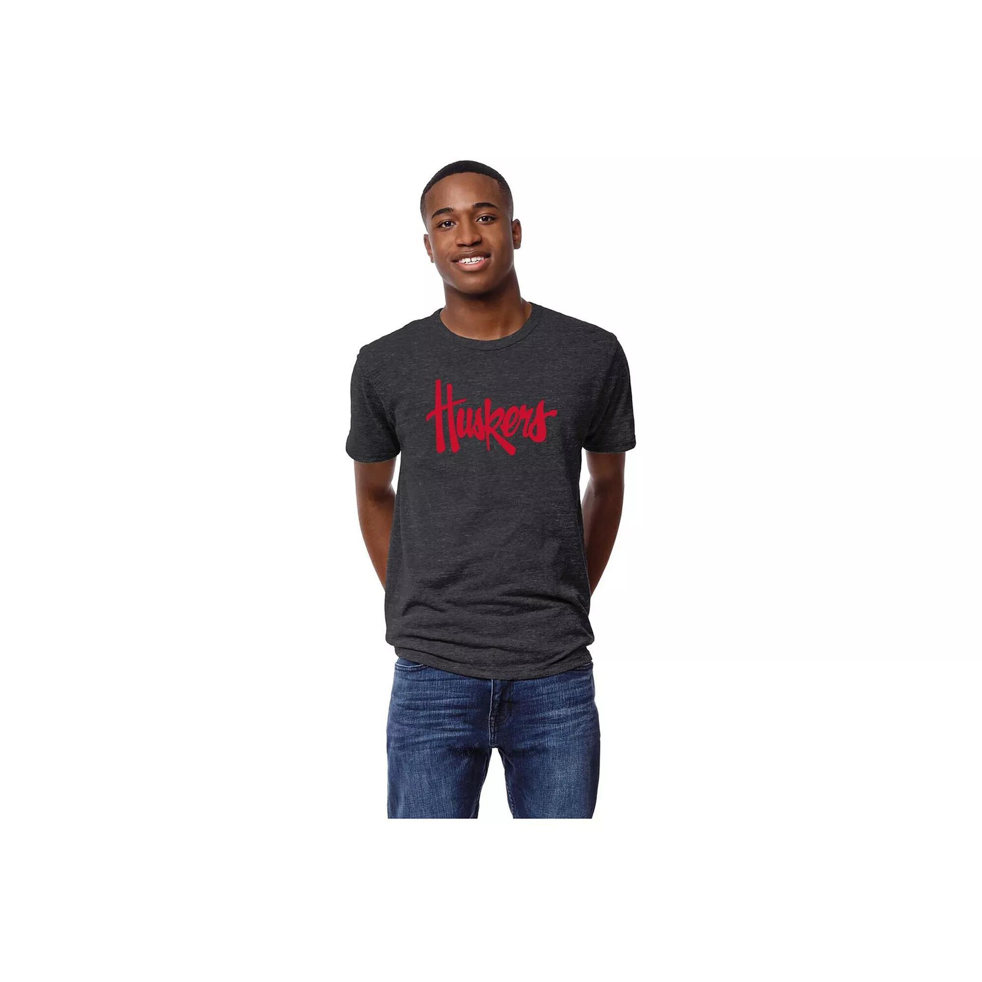 Men's League Collegiate Wear Charcoal Nebraska Huskers Victory Falls Tri-Blend T-Shirt, Size: 2XL Product Image