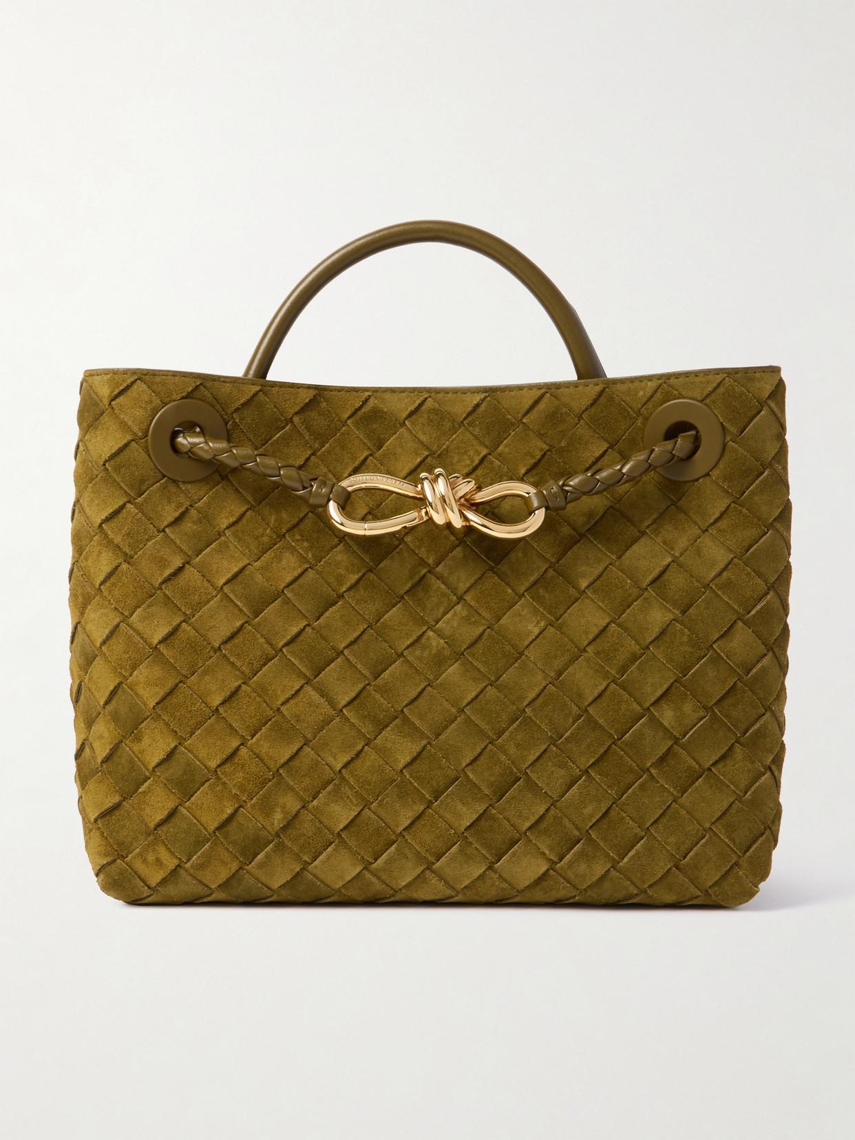 Small Andiamo Shoulder Bag In Olive Oil/brass Product Image