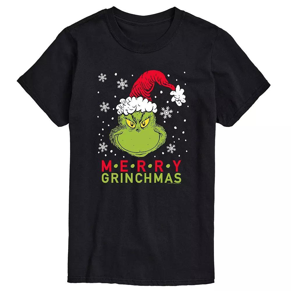 Big & Tall Dr. Seuss Merry Grinchmas Tee, Men's,  Product Image