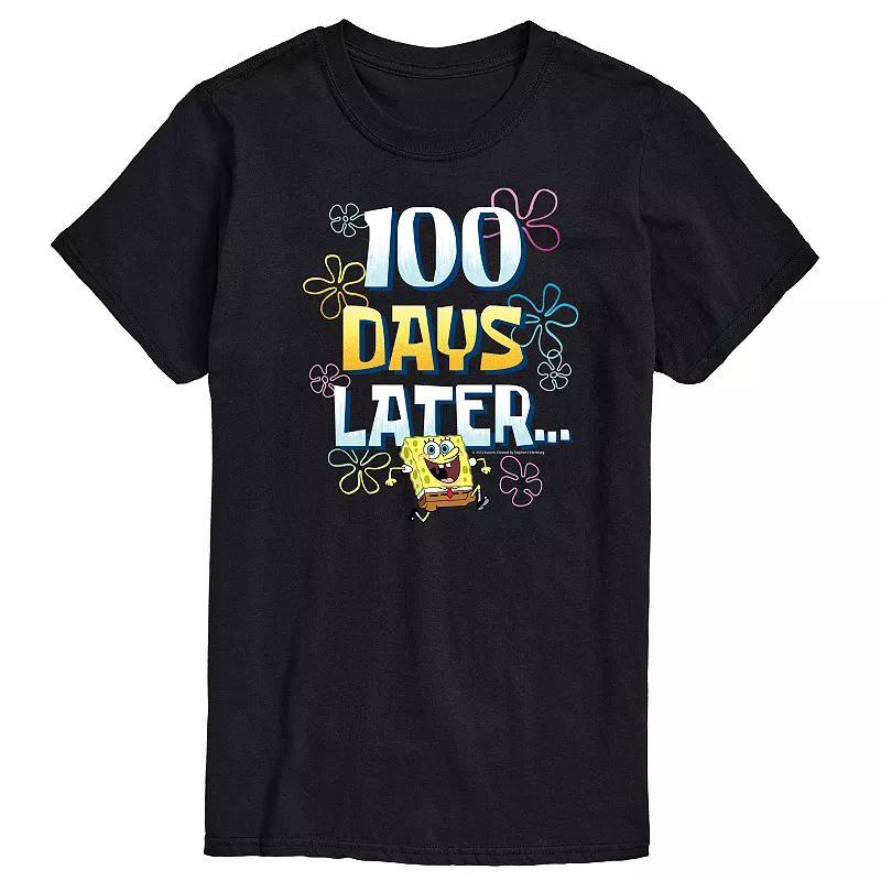 Men's SpongeBob SquarePants 100 Days Later Graphic Tee, Size: XS, Black Product Image