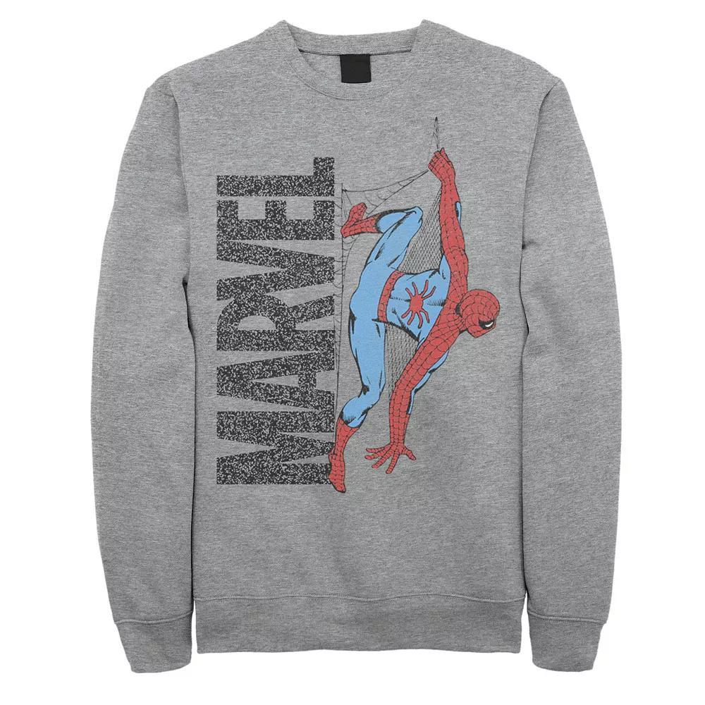 Men's Marvel Spider-Man Distressed Web Logo Sweatshirt, Boy's,  Product Image