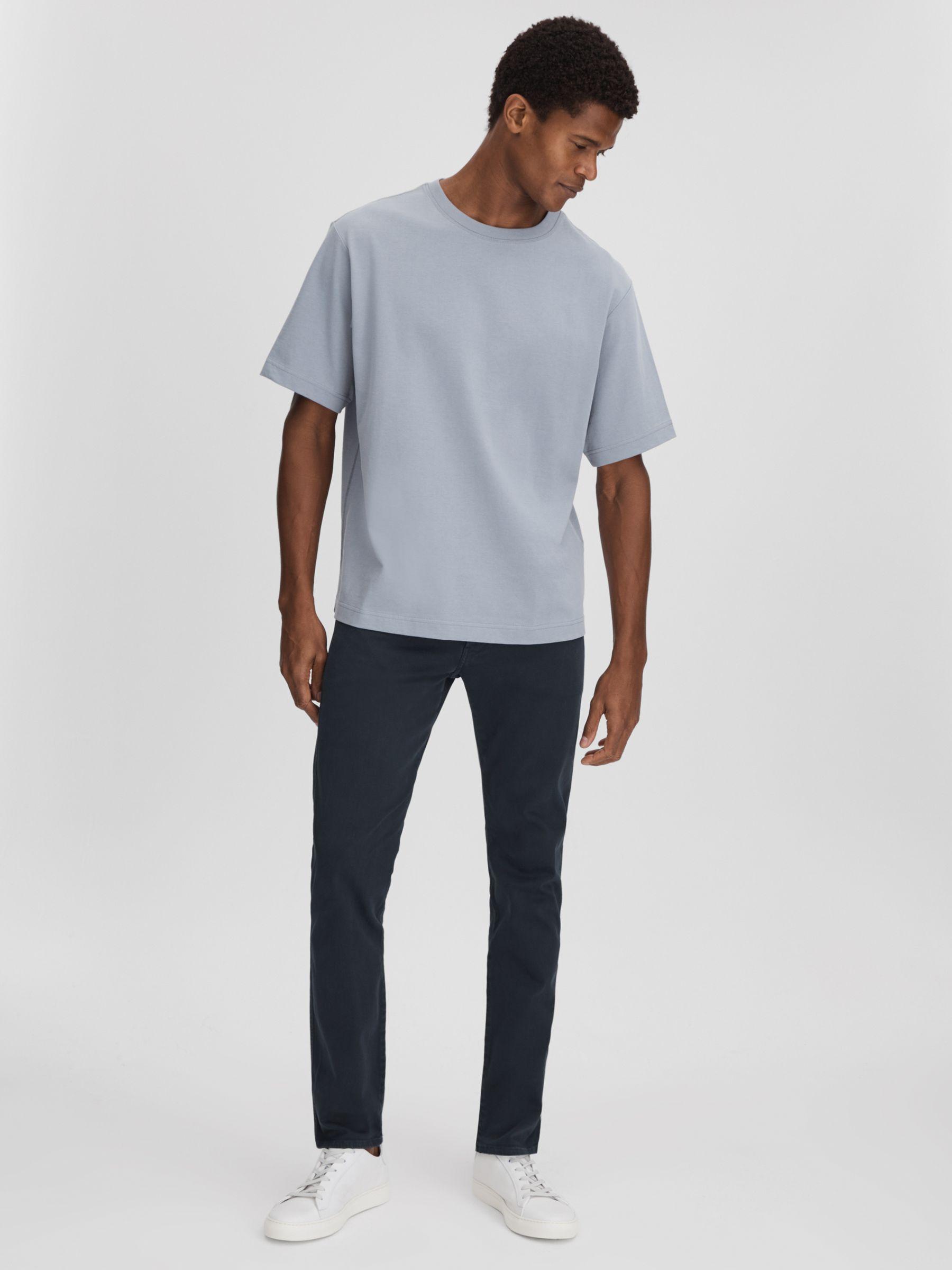 Slim Fit Garment Dyed Jeans in Blue Product Image