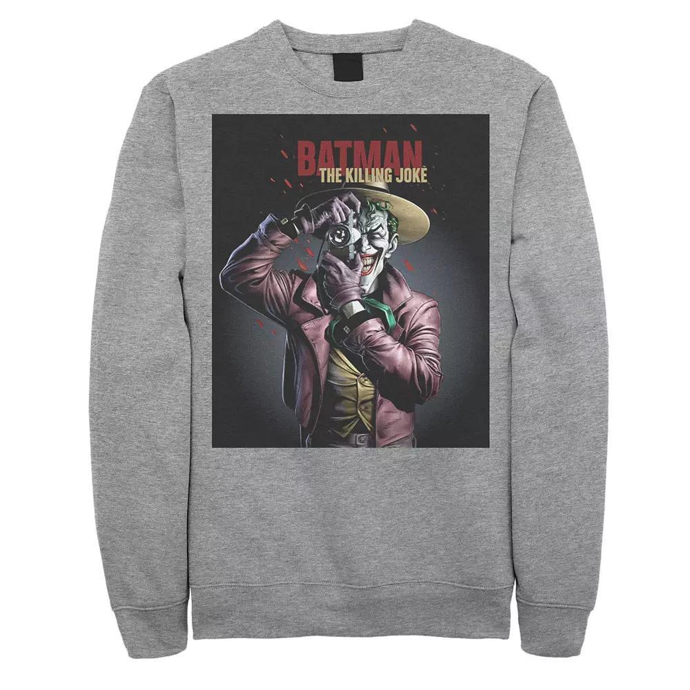 Men's DC Comics Batman The Killing Joke Joker Poster Sweatshirt, Size: 3XL, Athletic Grey Product Image