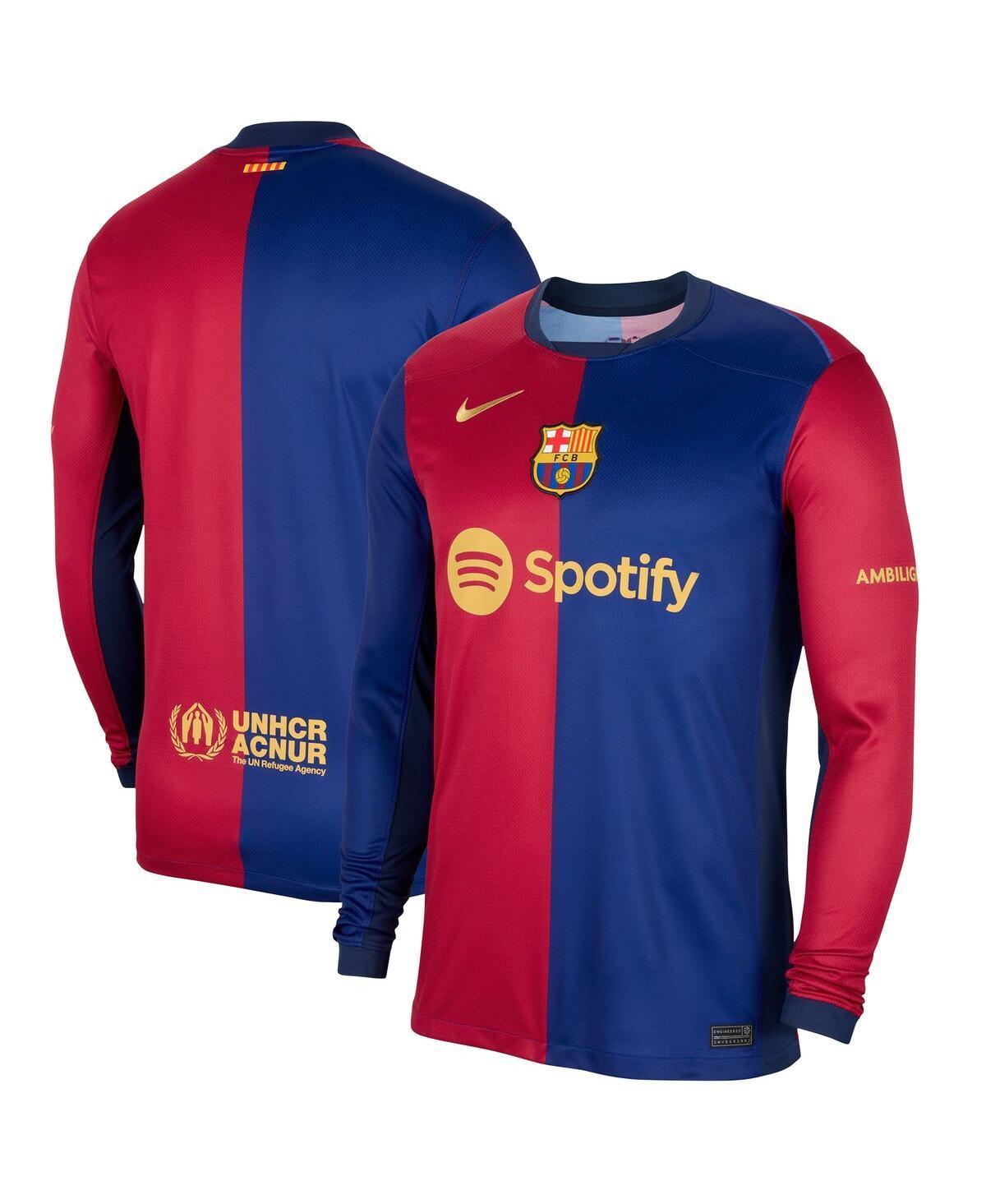 FC Barcelona 2024/25 Stadium Home Nike Men's Dri-FIT Soccer Replica Long-Sleeve Jersey Product Image