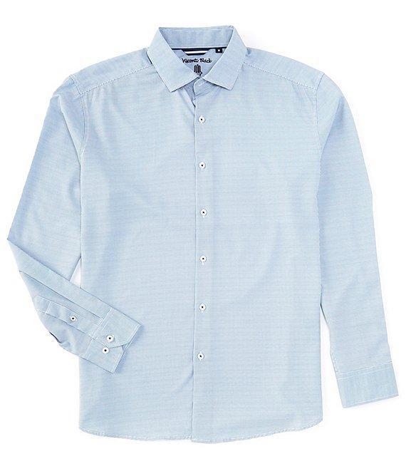 Visconti Stretch Mini Geo Print Long Sleeve Woven Shirt Product Image