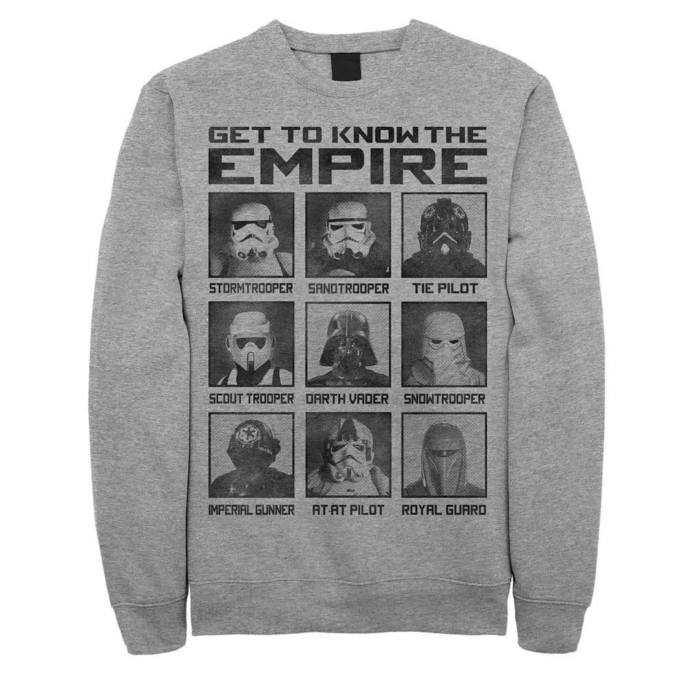 Men's Star Wars Storm Trooper Types Sweatshirt, Size: Large, Athletic Grey Product Image