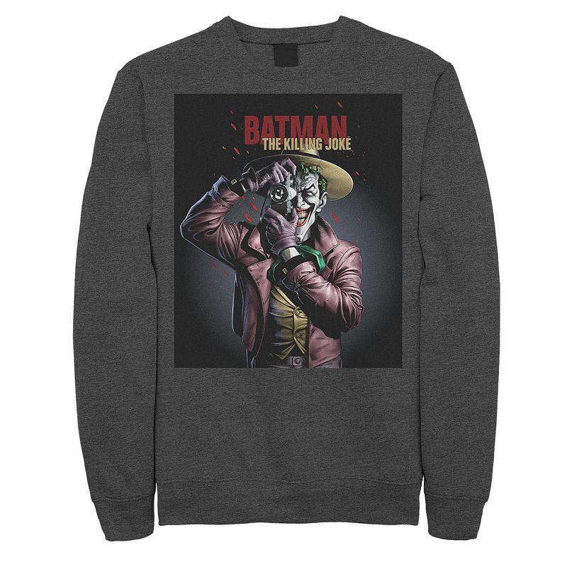 Men's DC Comics Batman The Killing Joke Joker Poster Sweatshirt, Size: 3XL, Athletic Grey Product Image