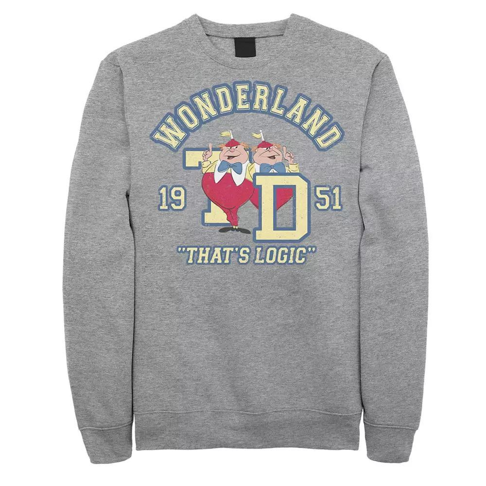 Disney&#x27;s Alice In Wonderland Tweedledee Tweedledum Men&#x27;s Collegiate Sweatshirt, Size: Medium, Athletic Grey Product Image