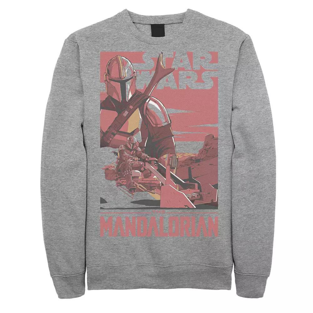 Men's Star Wars The Mandalorian Red Hue Poster Sweatshirt,  Product Image