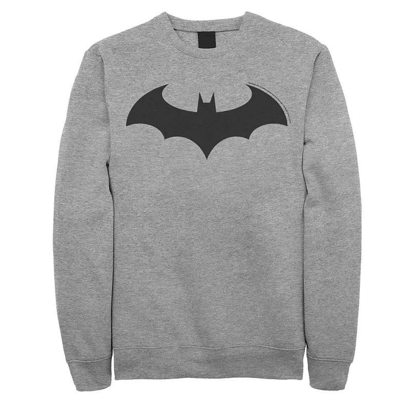 Mens DC Comics Batman Simple Bat Logo Sweatshirt Athletic Grey Product Image