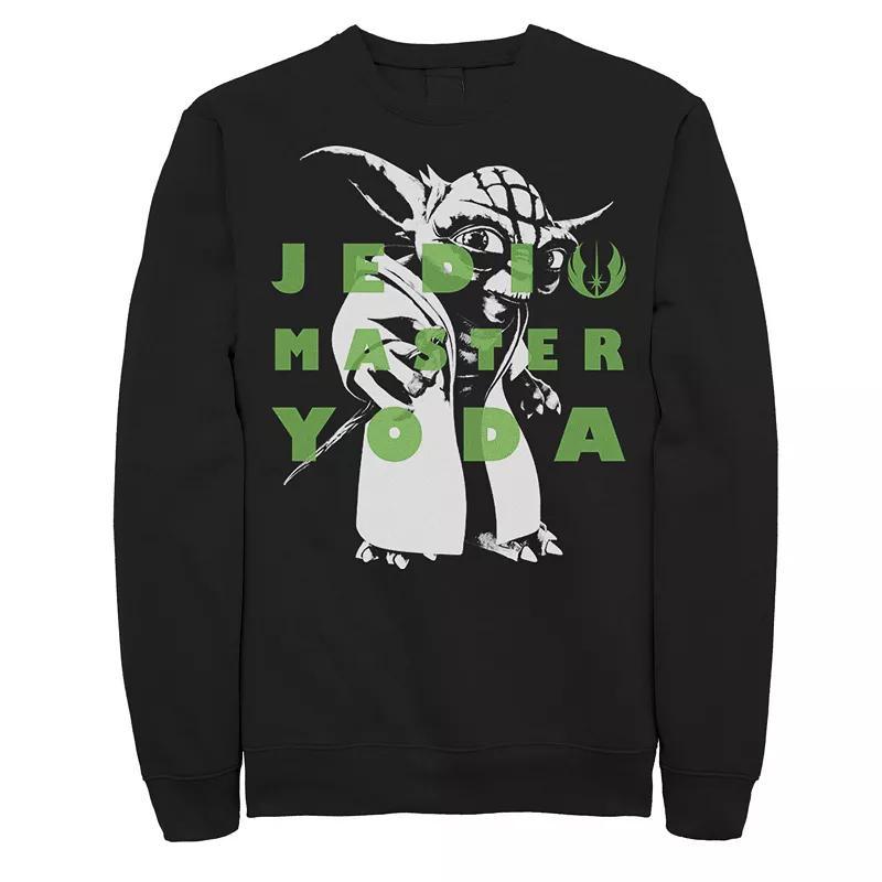 Mens Star Wars: Clone Wars Yoda Jedi Master Text Overlay Sweatshirt Product Image