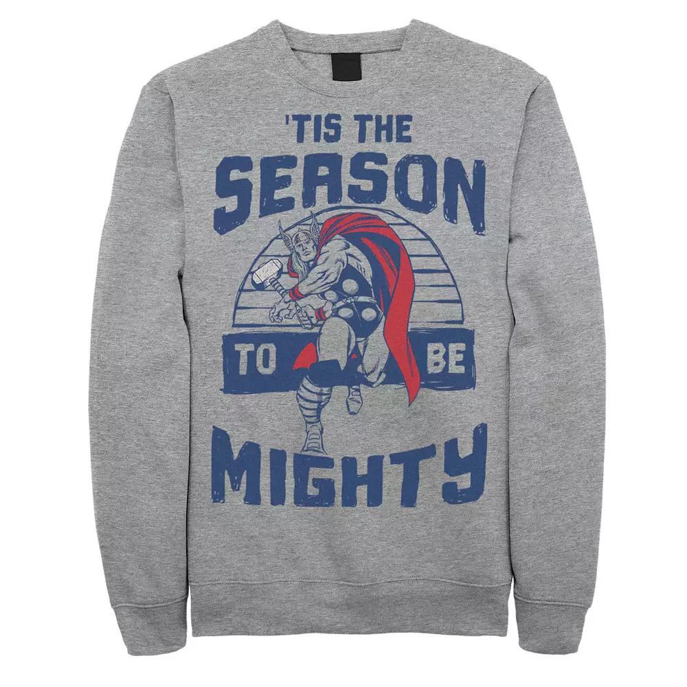 Men's Marvel Thor 'Tis The Season To Be Mighty Christmas Sweatshirt,  Product Image