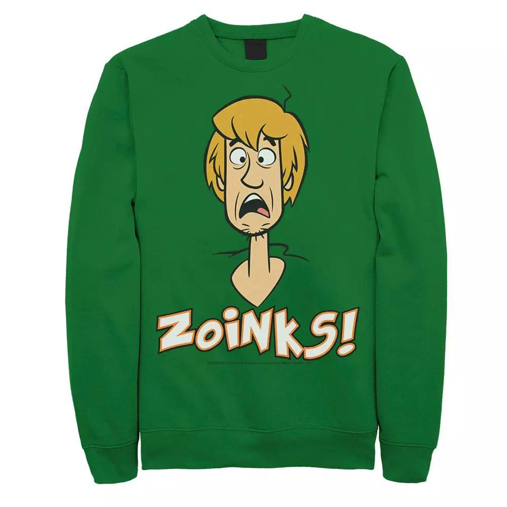 Men's Scooby-Doo Shaggy Zoinks Scared Portrait Sweatshirt, Size: Medium, Kelly Product Image