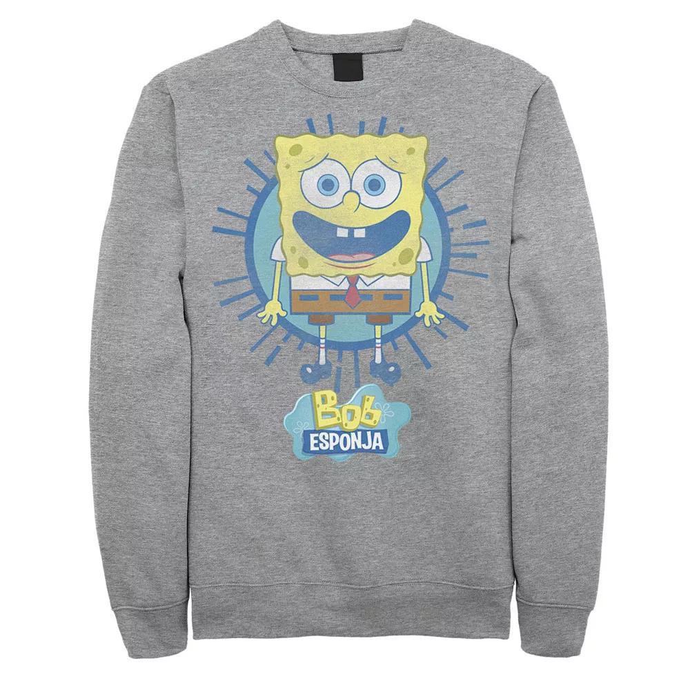 Men's Nickelodeon SpongeBob SquarePants Bob Rays Spanish Sweatshirt, Size: Large, Athletic Grey Product Image