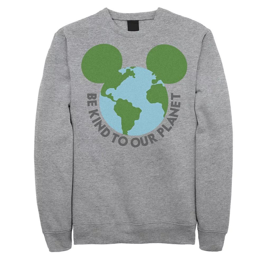 Disney's Big & Tall Mickey & Friends Mickey Mouse Ears Be Kind To Our Planet Globe Fleece, Men's,  Product Image
