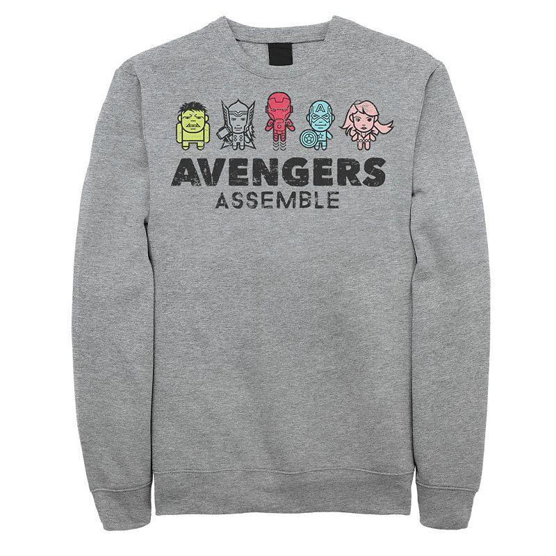 Mens Mens Marvel Avengers Assemble Kawaii Characters Sweatshirt Sweatshirt Athletic Grey Product Image