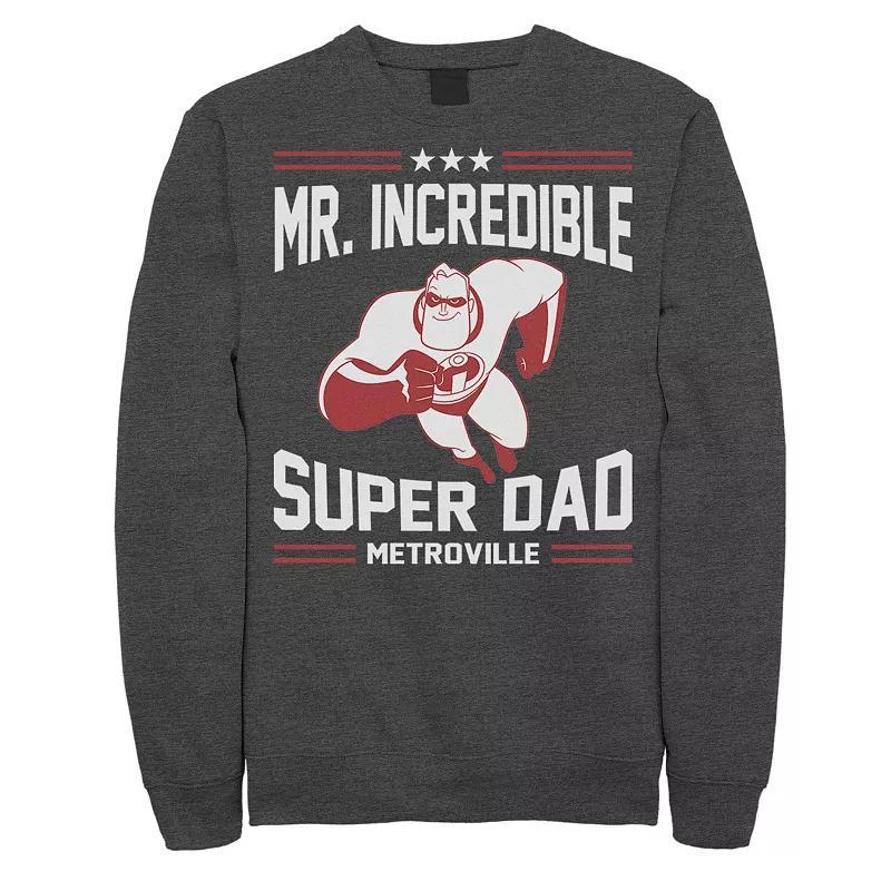 Men's Disney / Pixar Incredibles Super Dad Sweatshirt, Size: Large, Grey Heather Product Image