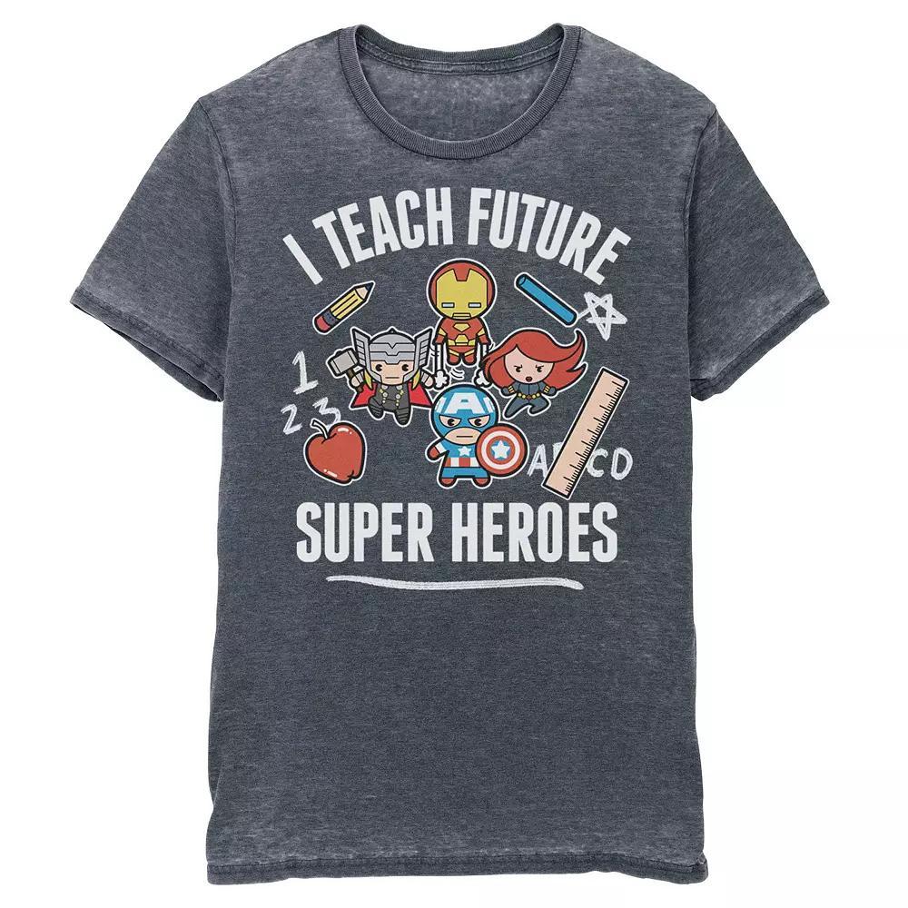 Men's Marvel Avengers Classic 'I Teach Super Heroes' Tee, Size: Small, Grey Heather Product Image