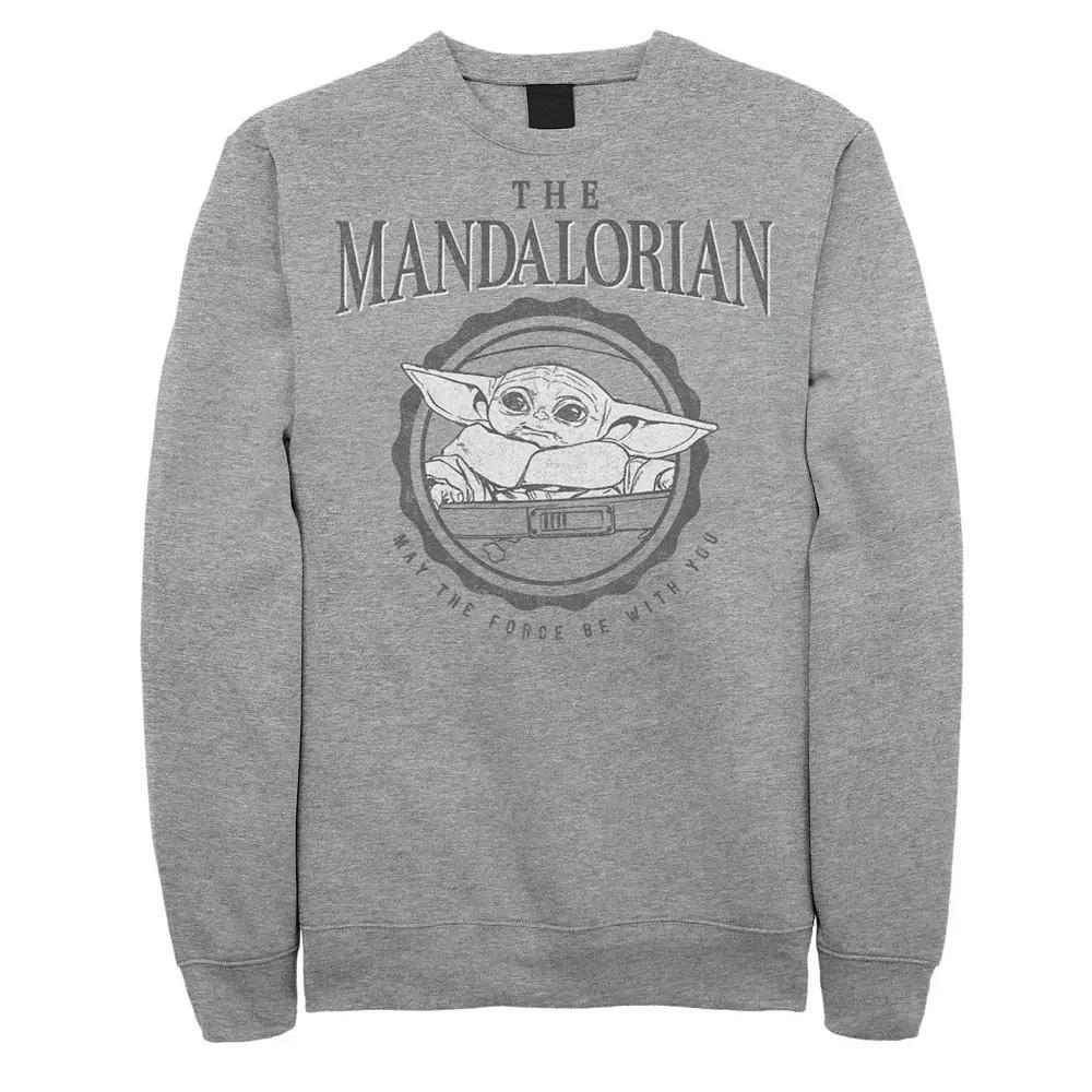 Men's Star Wars The Mandalorian Grogu May The Force Be With You Fleece Sweatshirt,  Product Image