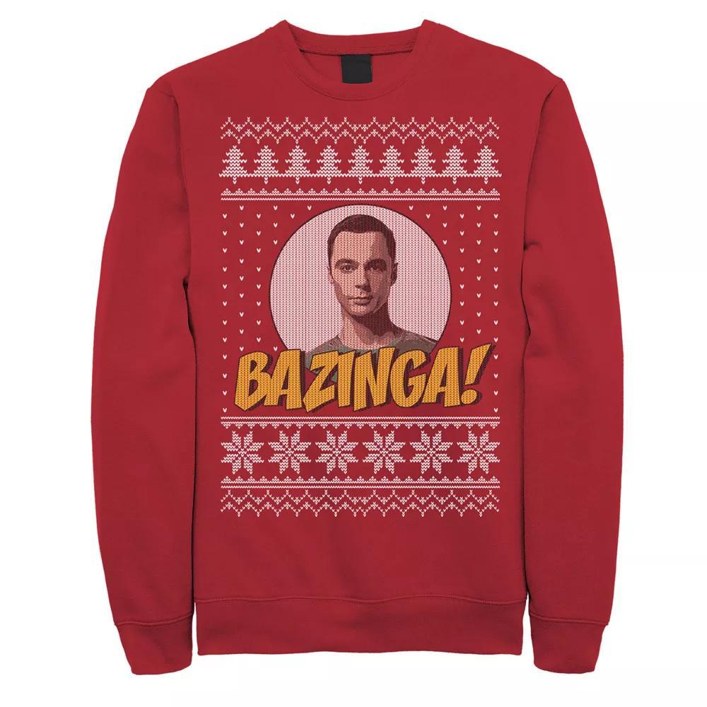 Men's The Big Bang Theory Bazinga Holiday Pattern Sweatshirt,  Product Image