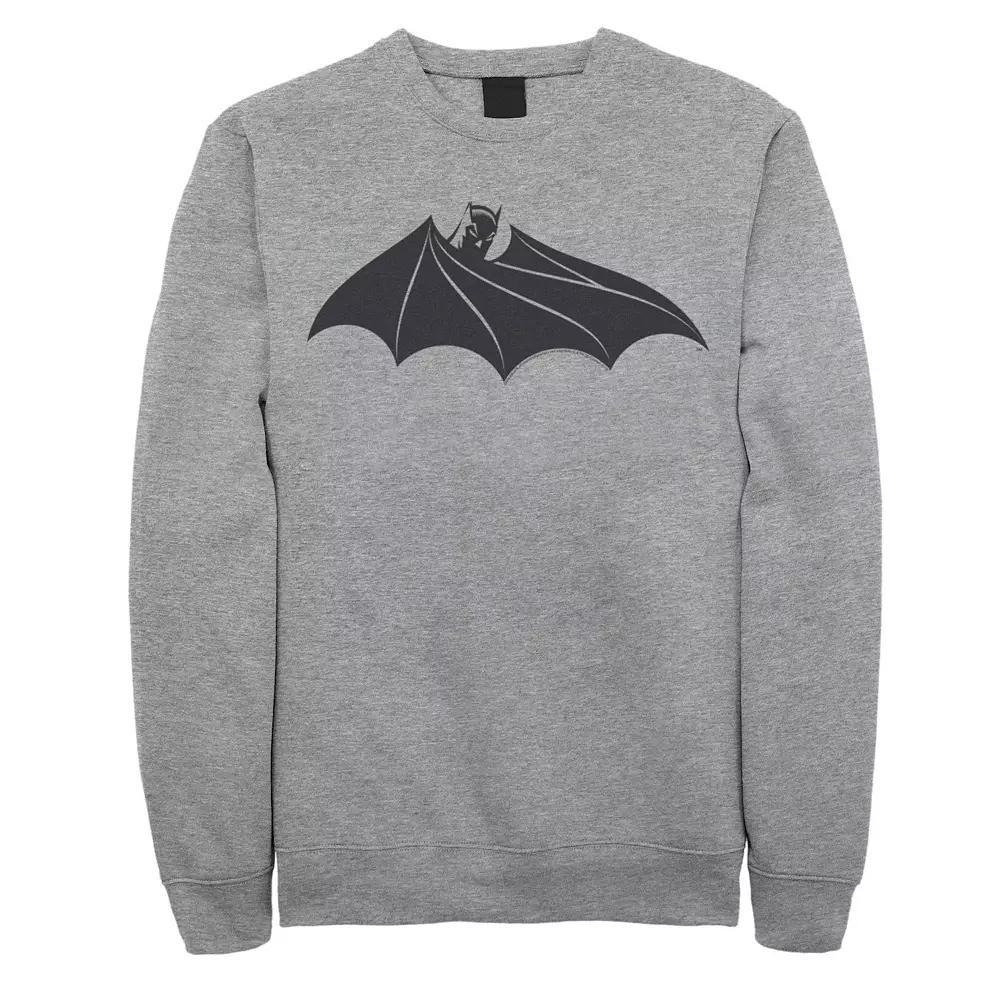 Men's DC Comics Batman Cloak Chest Logo Sweatshirt, Size: 3XL, Athletic Grey Product Image