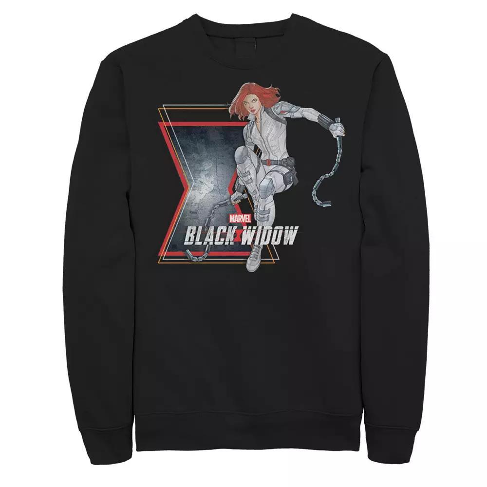 Men's Marvel Black Widow Action Pose Sweatshirt,  Product Image
