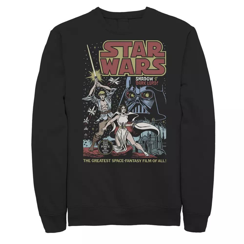Men's Star Wars Shadow Of A Dark Lord Poster Sweatshirt, Size: Small, Black Product Image
