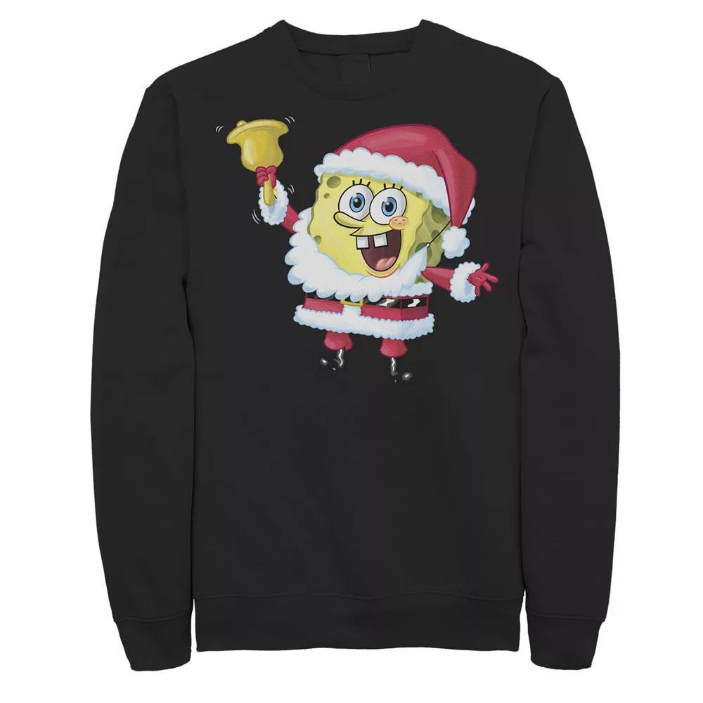 Men's Nickelodeon SpongeBob SquarePants Santa Claus Sweatshirt, Size: 3XL, Black Product Image