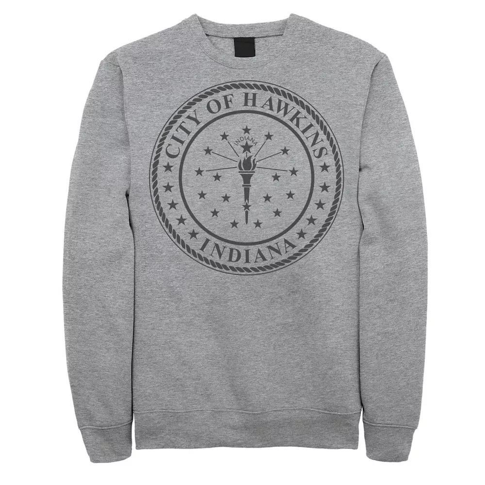 Men's Netflix Stranger Things City Of Hawkins Indiana Seal Sweatshirt,  Product Image
