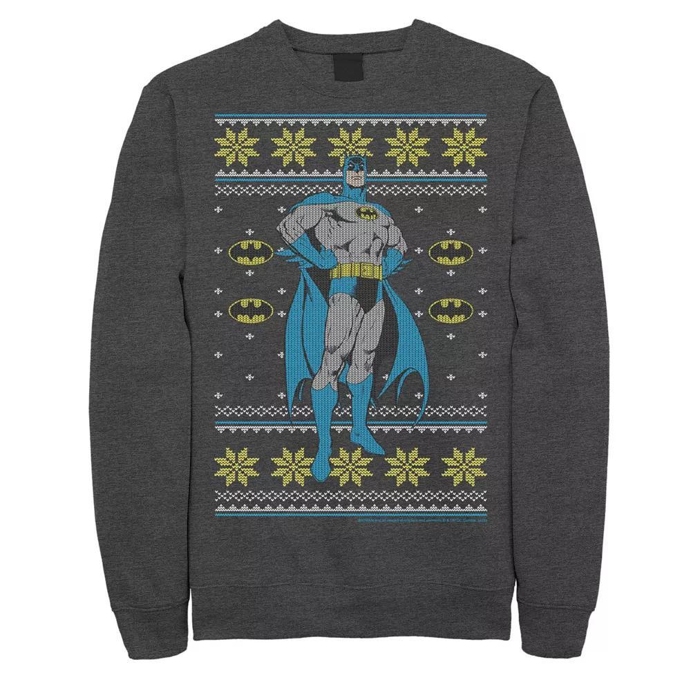 Men's DC Comics Batman Power Stance Christmas Sweater Style Sweatshirt,  Product Image