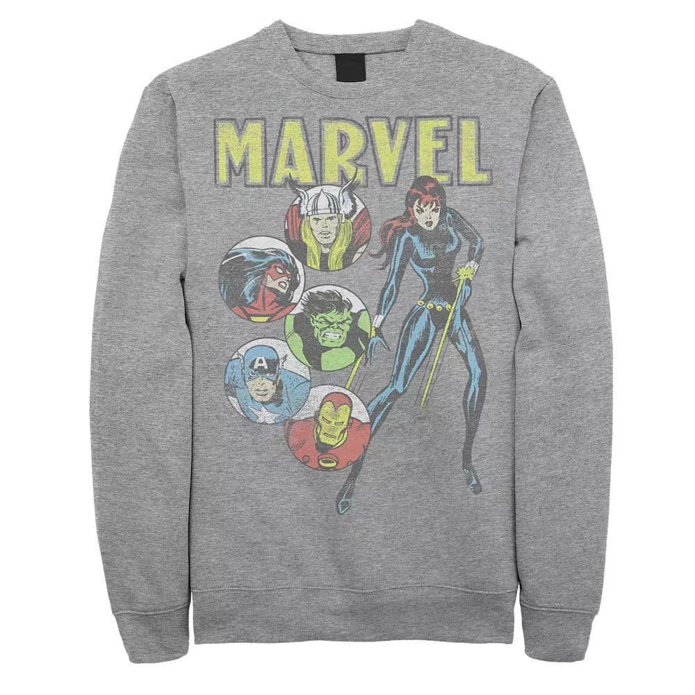 Men's Marvel Retro Avengers Vintage Comic Lineup Sweatshirt,  Product Image
