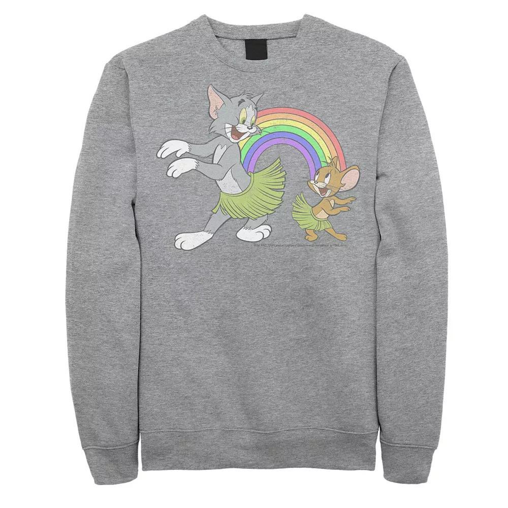 Men's Tom & Jerry Aloha Sweatshirt, Size: XL, Athletic Grey Product Image