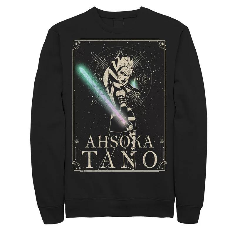 Men's Star Wars: The Clone Wars Ahsoka Tano Celestial Portrait Sweatshirt, Size: Large, Black Product Image