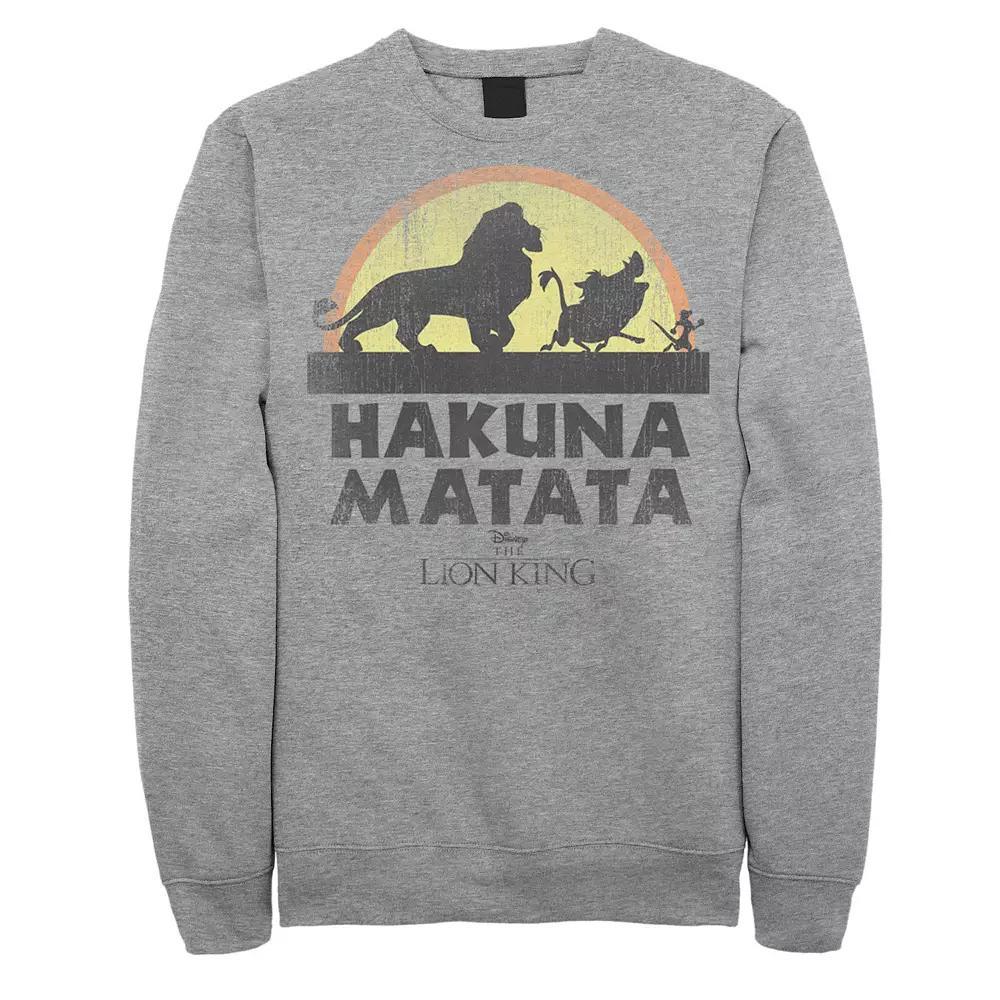 Disney's The Lion King Men's Classic Logo Silhouette Sweatshirt, Size: Medium, Athletic Grey Product Image