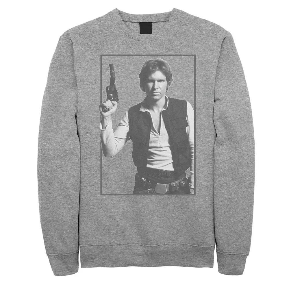 Men's Star Wars Han Solo Black And White Poster Sweatshirt,  Product Image