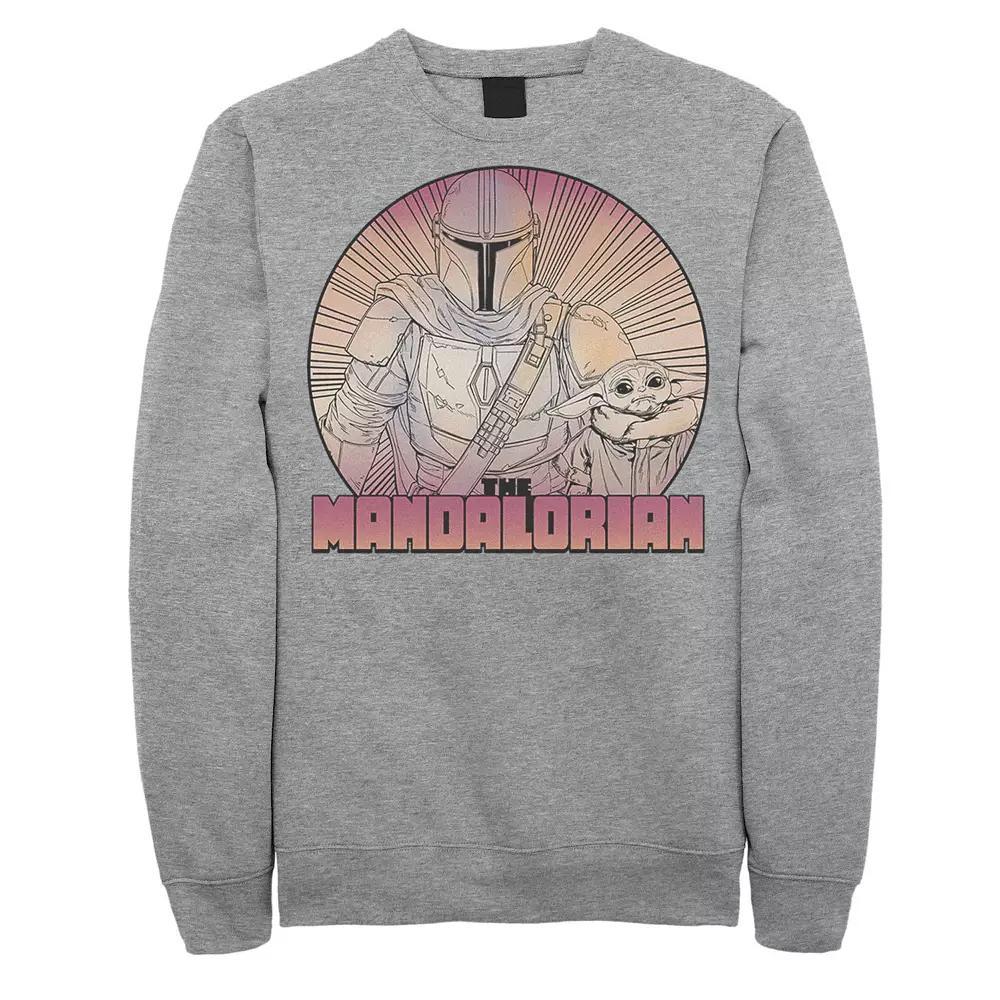 Men's Star Wars The Mandalorian The Child Gradient Line Art Hoodie,  Product Image