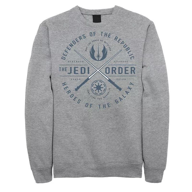 Men's Star Wars: The Clone Wars Jedi Order Wrap Around Sweatshirt, Size: XL, Athletic Grey Product Image