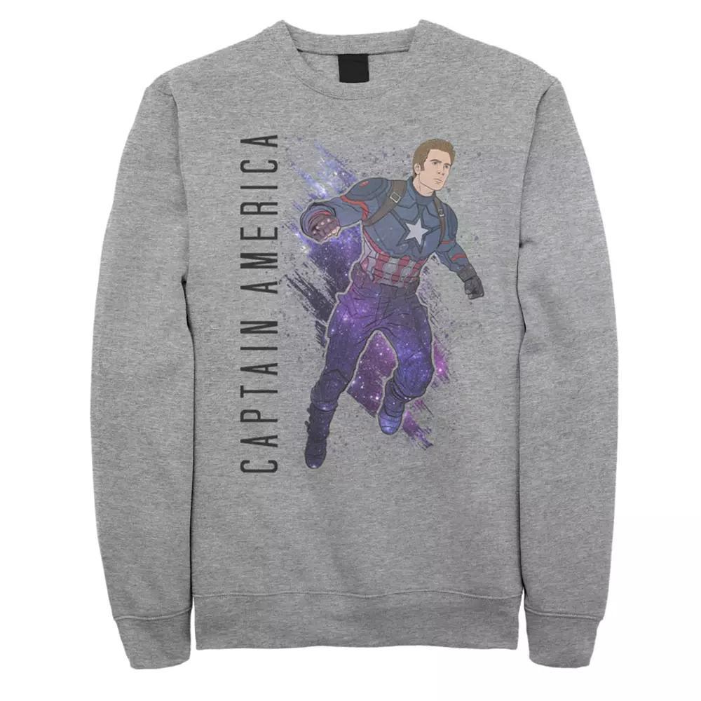 Mens Marvel Avengers Endgame Captain America Sweatshirt Athletic Grey Product Image